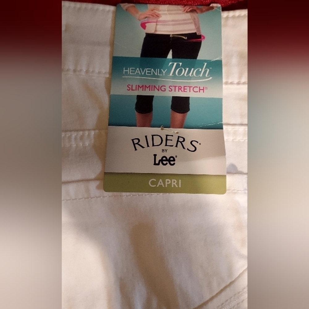 RIDERS by Lee women's capri slimming stretch MID Rise size 16 M - Picture 10 of 12